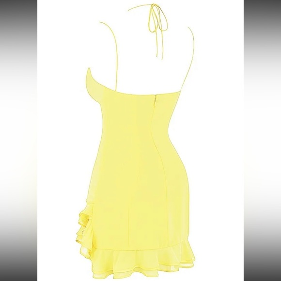 HOUSE OF CB 'Rossella' Buttercup Ruffle Mini Dress NWOT - Picture 8 of 13